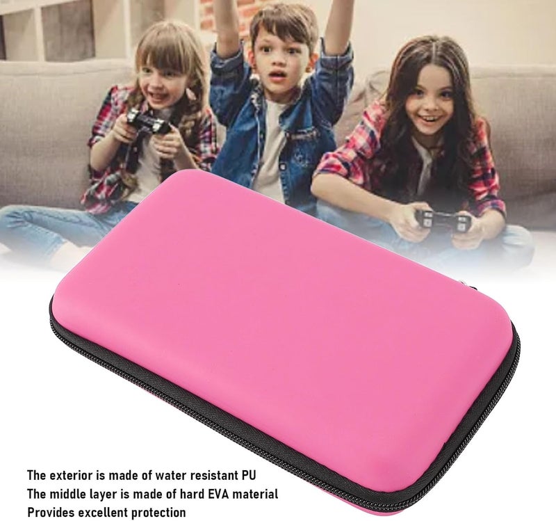Ashata Carrying Case for 3DS for New 3DS XL for New 2DS XL, Hard Protective Shell Travel Case for Edition for New 2DS XL with 8 Game Slot Inner Pocket (Pink) - Image 3